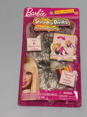 2012 Barbie Shrinky Dinks Sticker Activity Set New